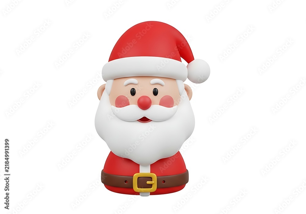 Fototapeta premium Santa claus inflatable figure with red hat and white beard