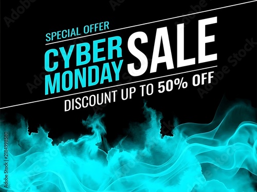 Cyber monday sale special offer discount up to 50% off