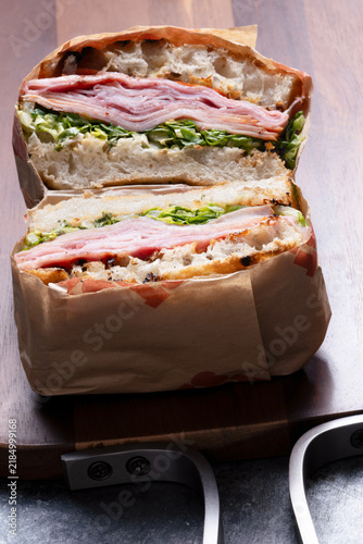 cold cut pork italian sandwich