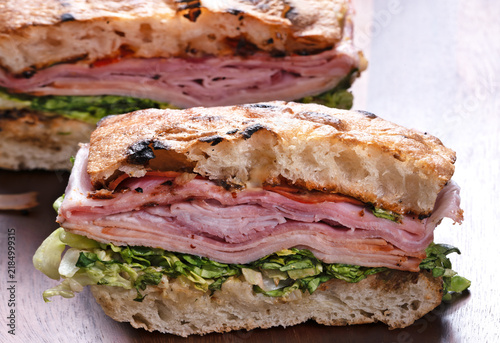 cold cut pork italian sandwich