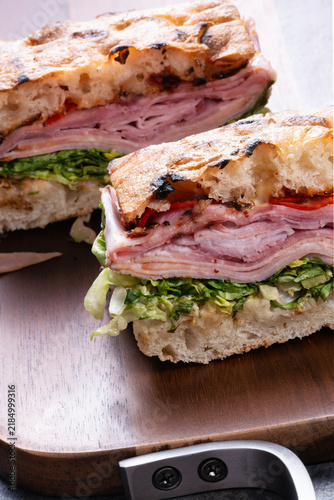 cold cut pork italian sandwich