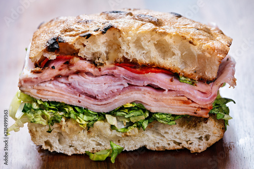 cold cut pork italian sandwich