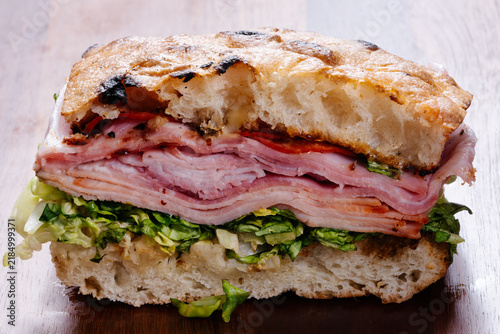 cold cut pork italian sandwich