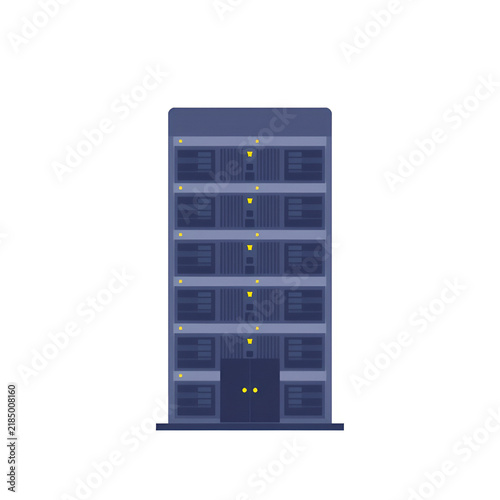 Obraz na płótnie Server rack hardware tower equipment data center technology storage system