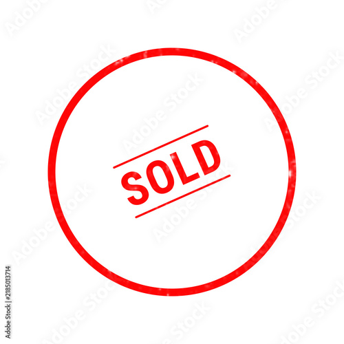 A bright and vibrant red sold stamp graphic symbolizes a finalized agreement a successful property sale or a completed real estate transaction
