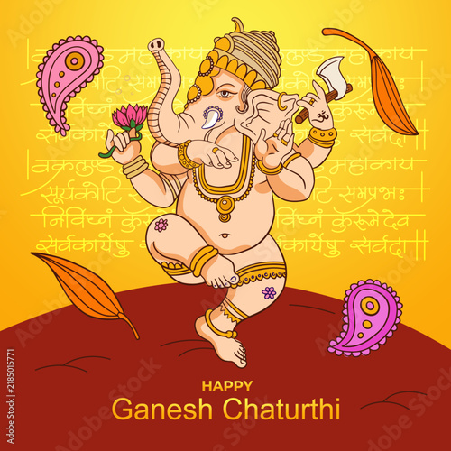 Template Vector Ganesh Chaturthi