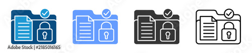 authorization  icon set multiple style collection	

