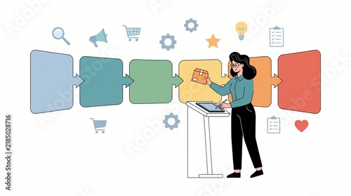 Business process workflow management with digital tools and e-commerce elements