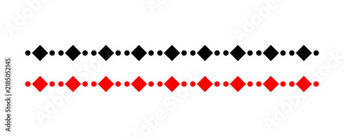 Fotografie Black & Red diamond ornamental divider