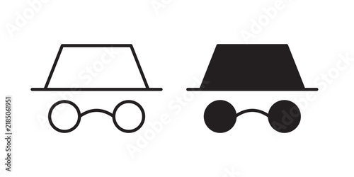 Foto Incognito icon flat outline in black