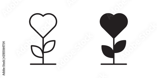 Bild auf Leinwand Gratitude icon flat outline in black