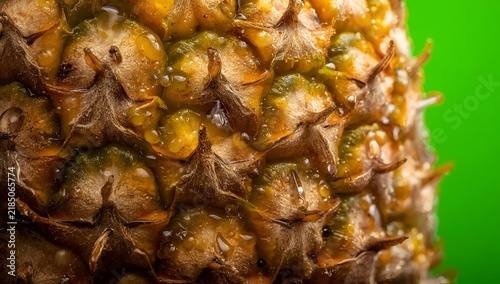 Close Up Pineapple Texture Rough Brown Golden