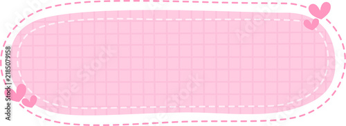 Pink Heart-Themed Decorative Frame Background