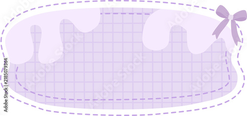 Soft Purple Decorative Label with Ribbon Design