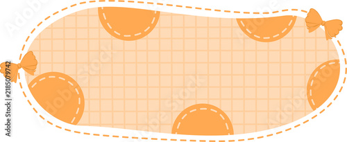 Playful Orange Background with Polka Dots and Bows