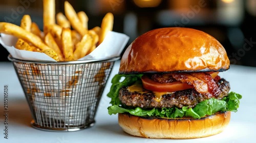 Cheeseburger with Bacon and Lettuce