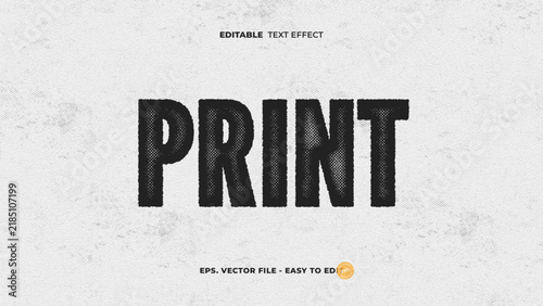 Rustic Print Editable Text Effect