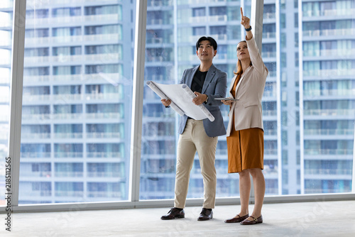 Site Inspection in a High-Rise Building with City View