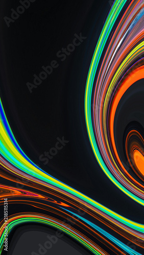 Dynamic abstract spiral lines with flowing energy and motion