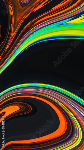 Dynamic abstract spiral lines with flowing energy and motion