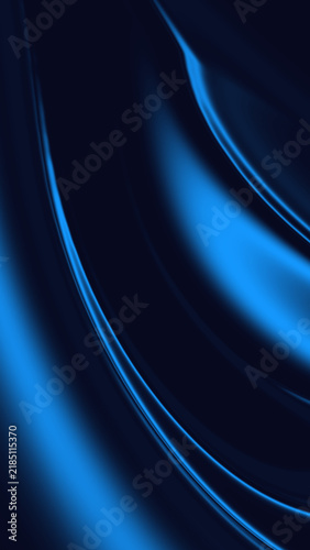 Modern abstract curved light waves on a dark background 