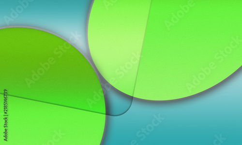 Green and Teal Overlapping Circles Abstract Gradient Background