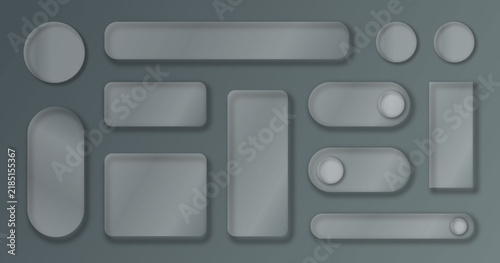Modern 3D UI Elements Kit Vector Design with Rounded Web Interface Components and Minimal Dashboard Shapes