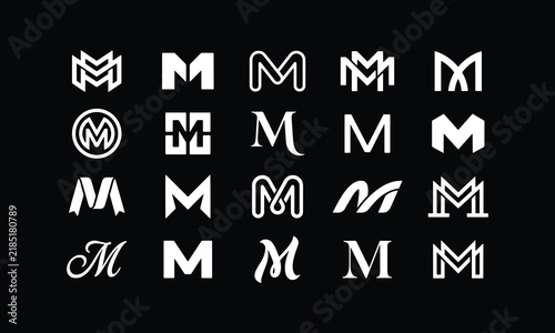 20 Minimal M Letter Logo Designs – Modern Monogram Vector Collection