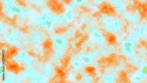 Photography Abstract watercolor texture with blended orange and light blue clouds