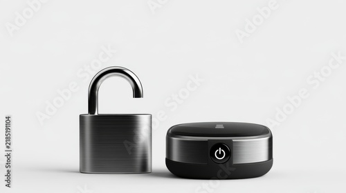Modern Biometric Fingerprint Lock and Classic Padlock for Enhanced Security Solutions