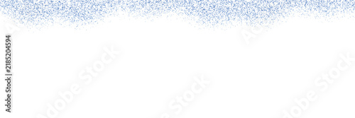 Blue confetti sprinkled across a white background