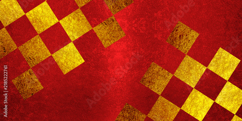 Festive gold checkered background asset