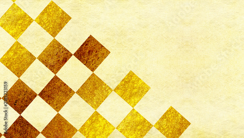 Festive gold checkered background asset