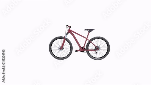 Mountain bike rotating in loop