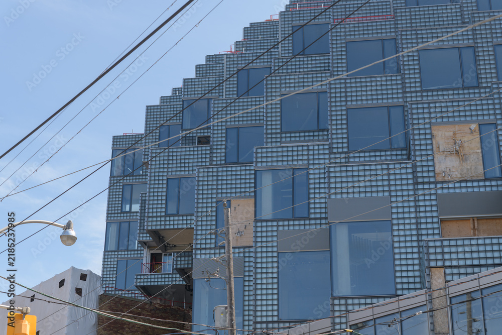 Obraz premium exterior of KING Toronto Condos designed by Bjarke Ingels Group (BIG) in the area of King W and Portland