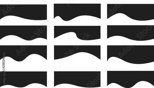 A collection of monochromatic images showing different wave forms arranged in a simple and clean grid pattern design