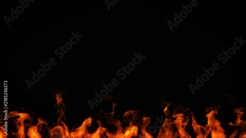 Floating glowing fire embers and subtle flame elements on black background for Cinematic VFX, Action Promos, Titles, Compositing and Video Editing