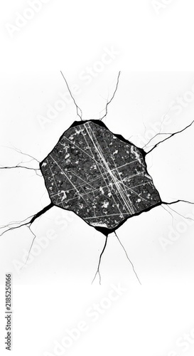 Bold monochrome abstract background showcasing shattered granite fragments, cracked stone textures, and a distressed, scratched surface, interior, weathered, pattern