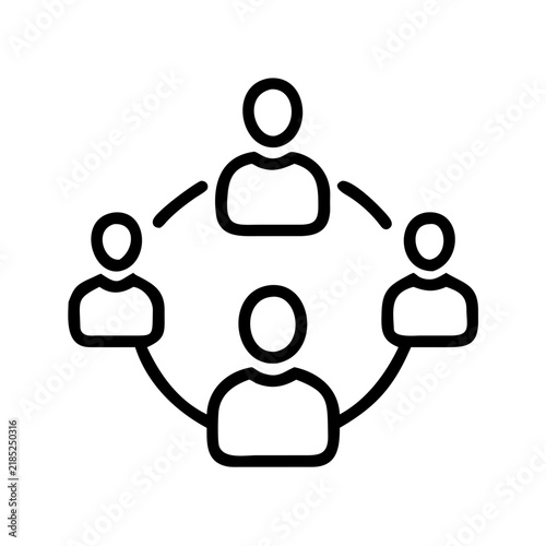 Network connection group icon representing professional teams.