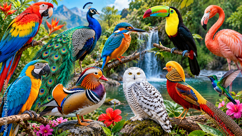 parrots in the park