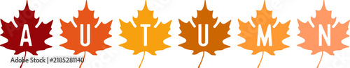 Autumn fall typography clip art design on plain white transparent isolated background for card, shirt, hoodie, sweatshirt, apparel, tag, mug, icon, poster or badge