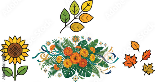 Elegant Floral Vector Arrangement Design for Invitations