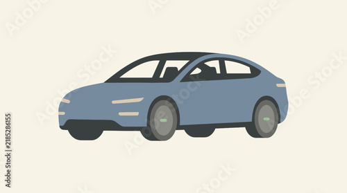 Modern Electric Car Illustration for Professional Transport Design Presentation KFA Pro