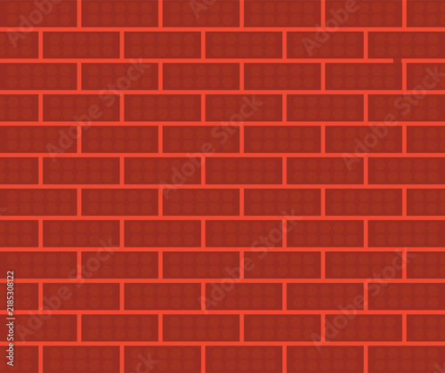 Seamless dark red brick wall pattern with narrow rectangular bricks and contrasting mortar lines. Repeating geometric masonry texture suitable for architecture, construction, wallpaper, interior desig