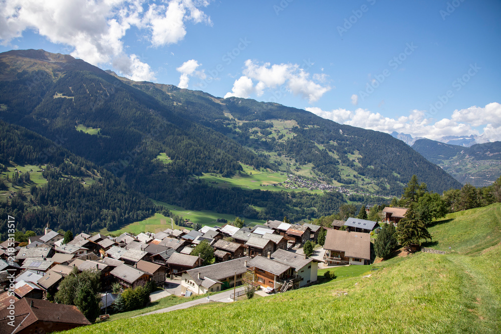 Obraz premium village in the mountains, Switzerland