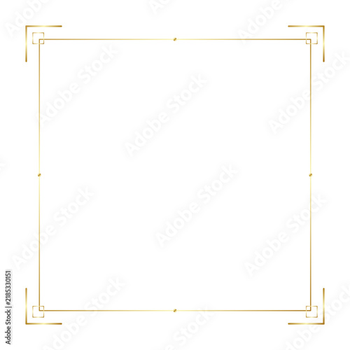 Contemporary Minimalist Gallery Frame with Floating Offset Corner Brackets Vector
