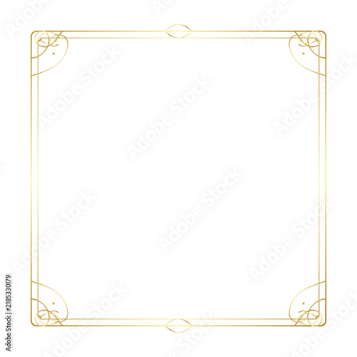 Vintage Victorian Baroque Filigree Frame with Ornate Scrollwork Corners Vector