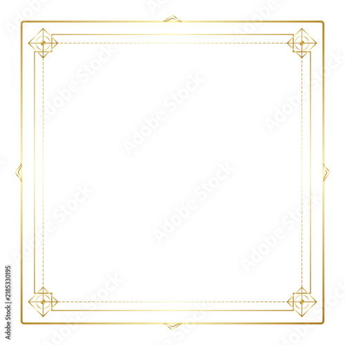 Luxury Gold Certificate Border with Vintage Rosette Corners and Double Inset Lines