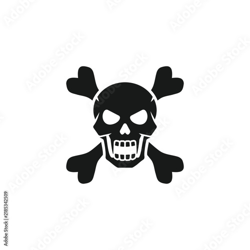 Pirate skull and crossbones silhouette