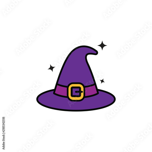 magic witch hat with sparkle stars